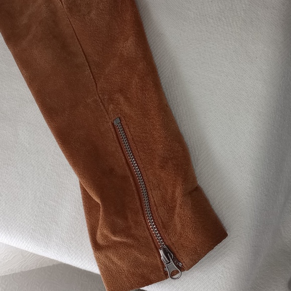 ASOS 100% REAL SUEDE LEATHER JACKET CAMEL/Rust color - Picture 14 of 14